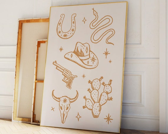 Western Print Art Western Art Print Country Wall Art Wild West Art Cowgirl Print Western Decor