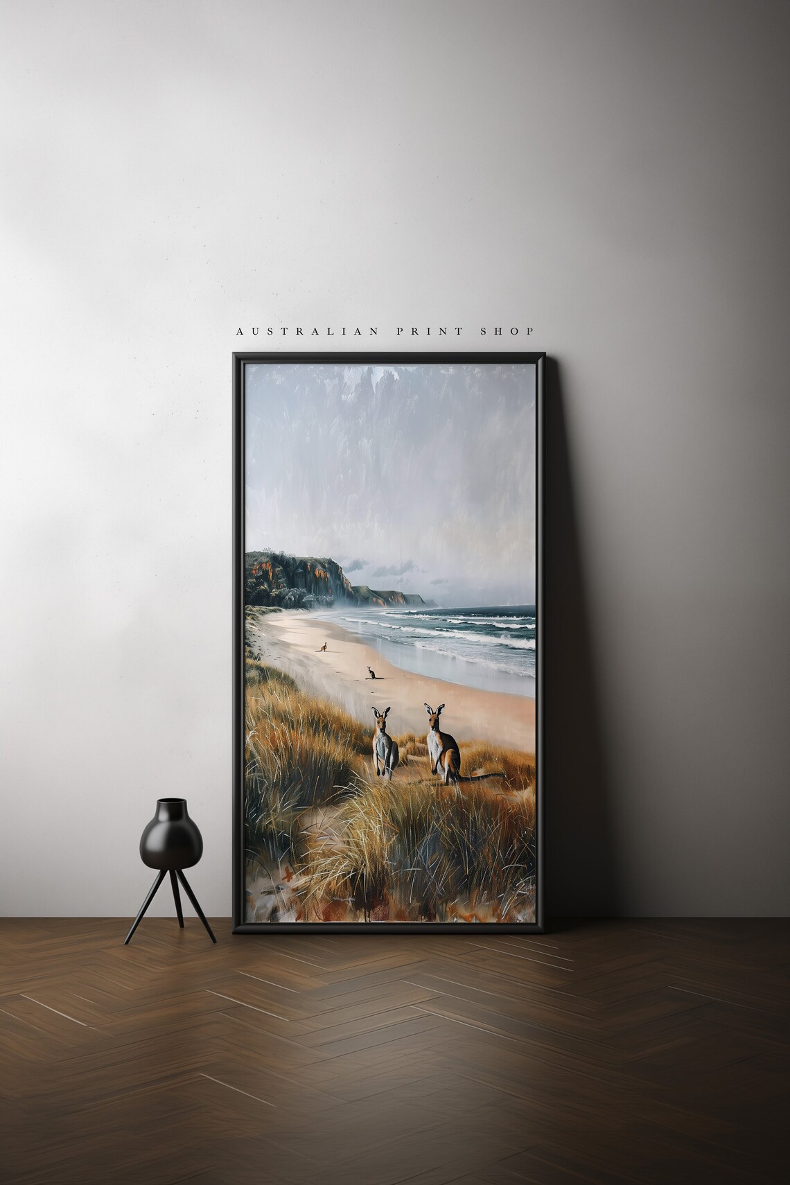 Australian Coastal Kangaroo Photography Art Print - Image 3
