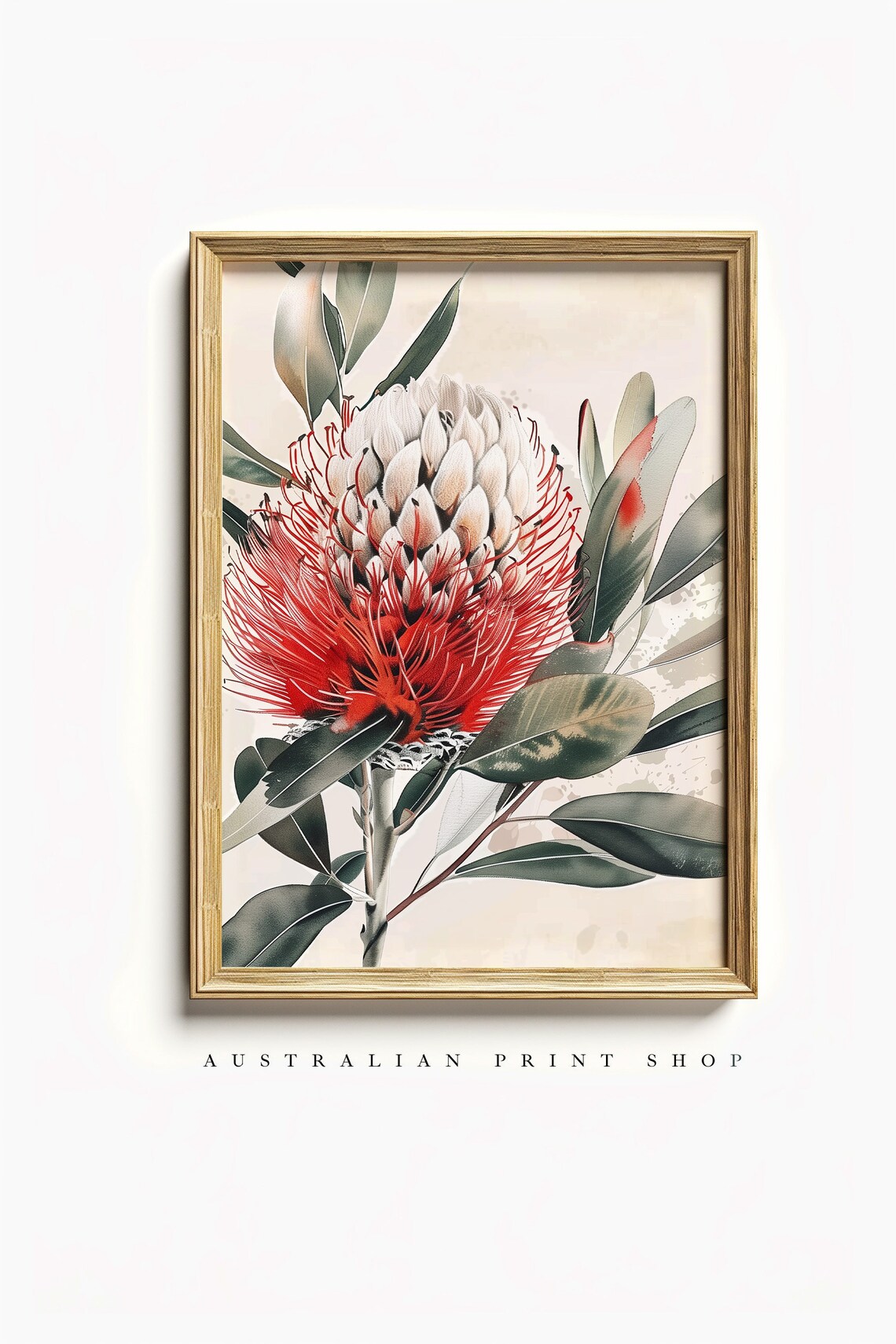 Australian Banksia Painting, Native Flowers Illustration - Image 7