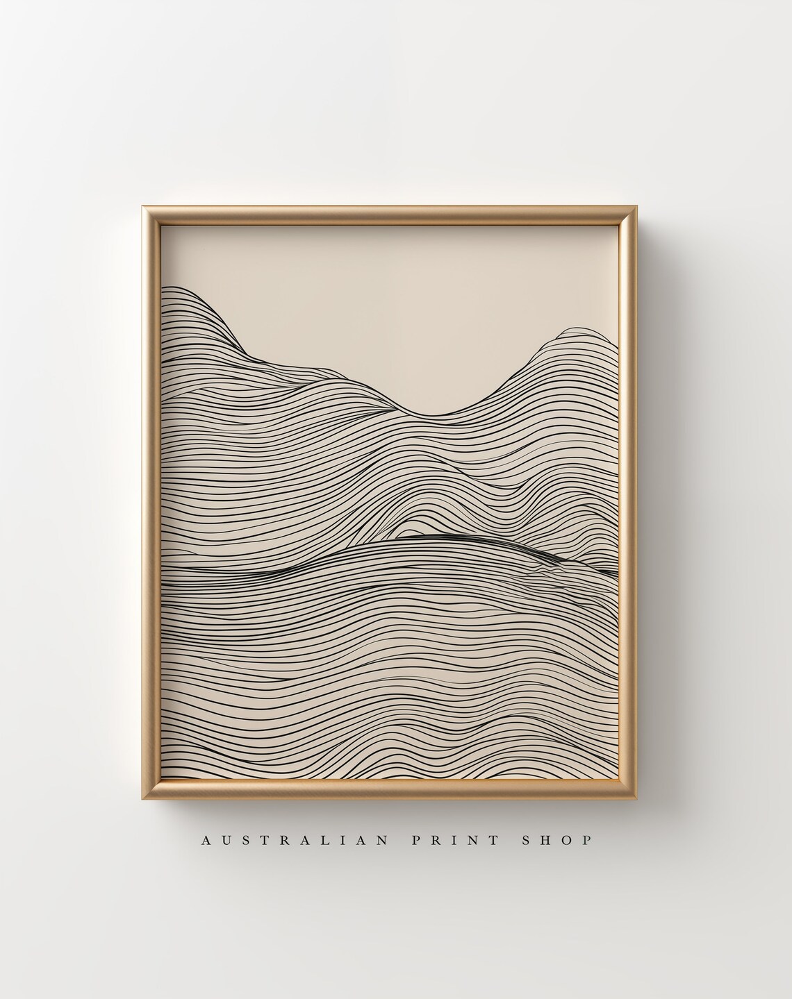 Minimalist Line Art Abstract Wall Art Print, Neutral Decor - Image 2