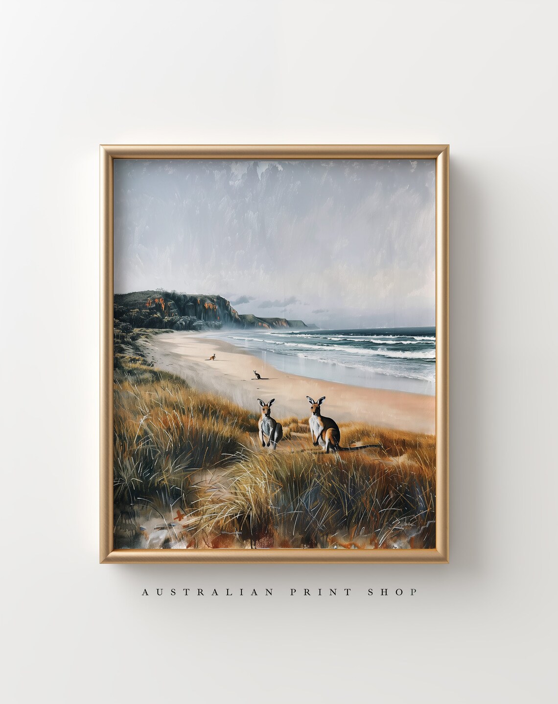Australian Coastal Kangaroo Photography Art Print - Image 5
