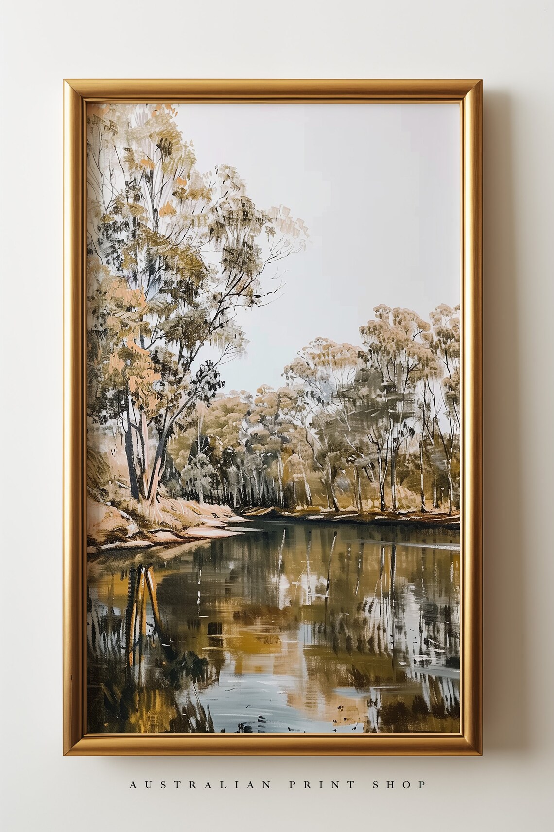 Murray River Riverbanks Travel Poster, Gum Trees - Image 4