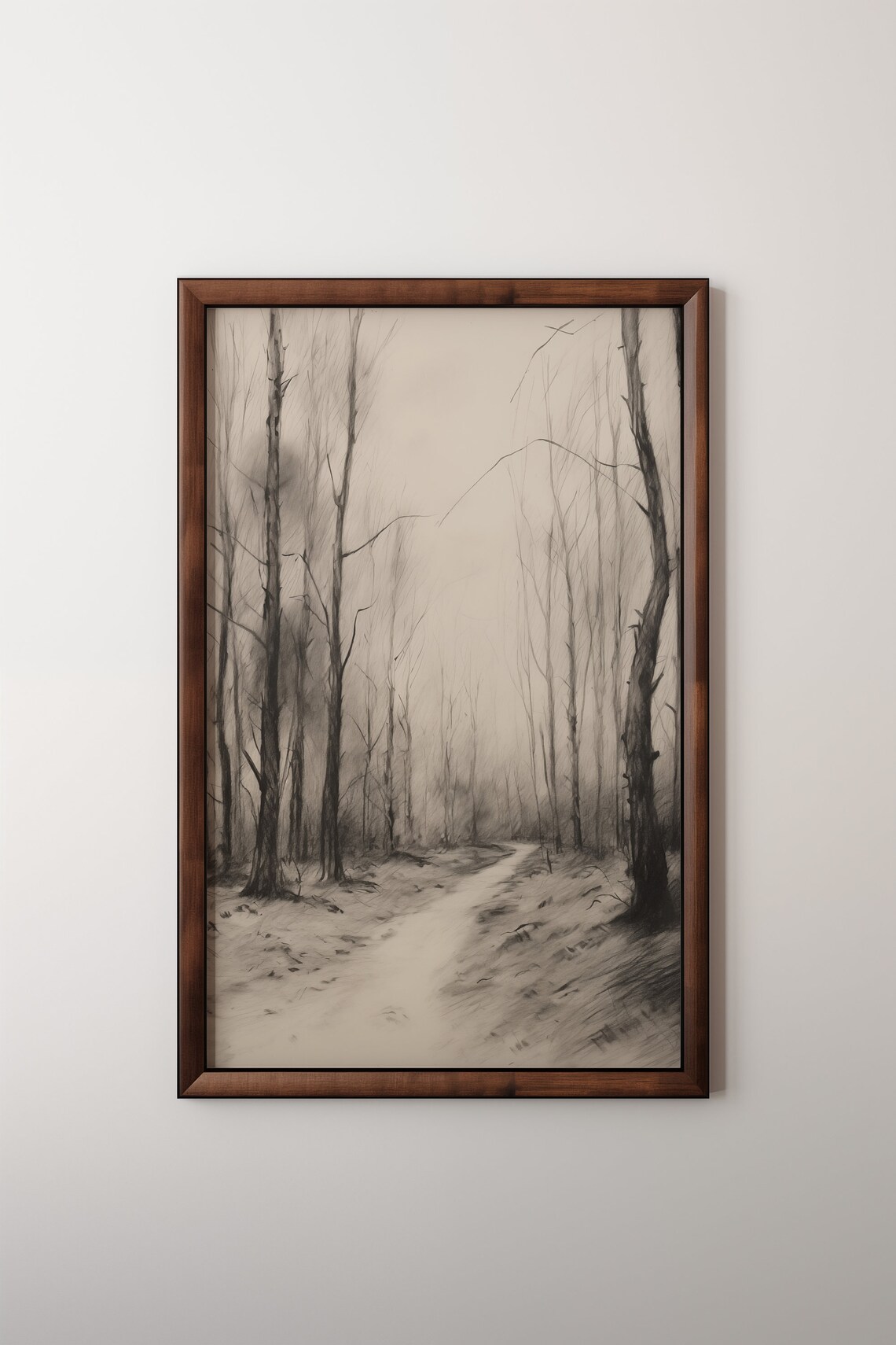 Australian Forest Landscape Sketch, Rustic Decor - Image 4
