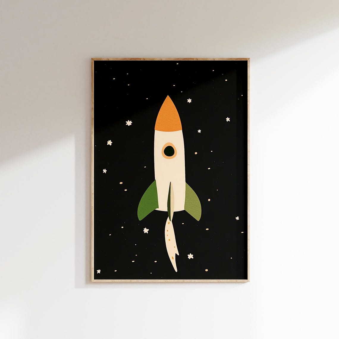 Rocket Ship Print Space Nursery Wall Art Kids Room Decor Adventure Baby Gift Boys Room Decor Playroom Art