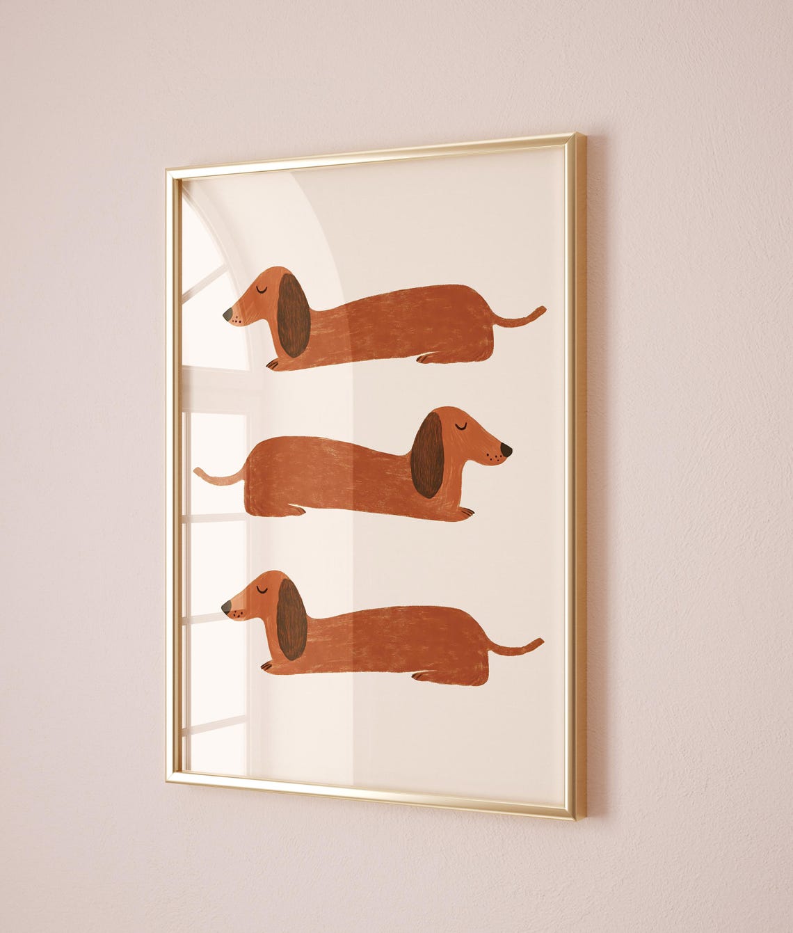 Dachshund Trio Wall Art Kids Room Dog Print Playroom Dog Poster Nursery Dog Decor Gender Neutral Kids Room Art Toddler Room Dog Art