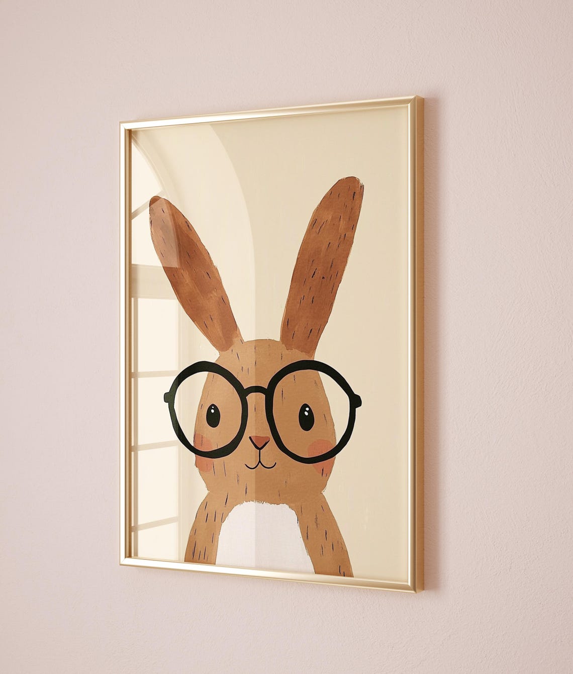 Bunny With Glasses Wall Art Nursery Animal Print Kids Room Decor Playroom Poster - Image 4