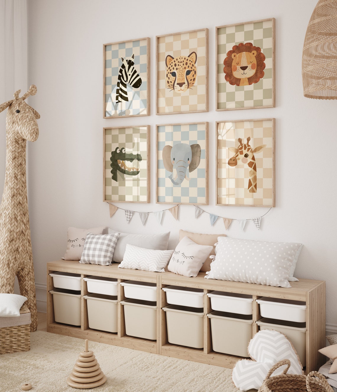 Safari Animal Prints Bundle 28 Nursery Wall Art Printables Crocodile Lion Elephant Giraffe Zebra Leopard Kids Room Decor - Image 2