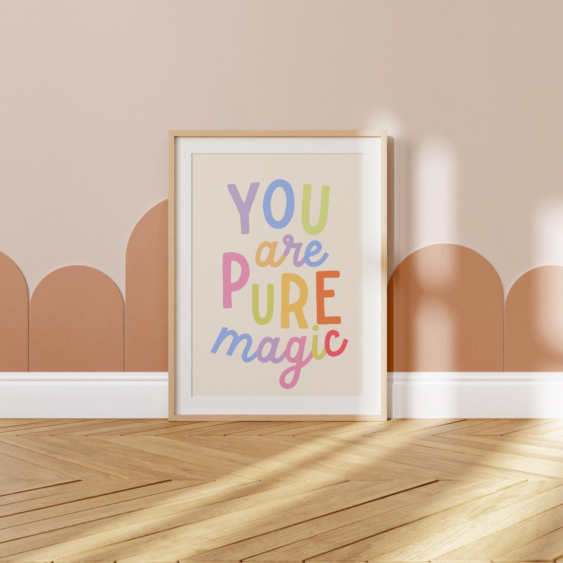 You Are Pure Magic Wall Art Kids Room Decor Motivational Typography Art Playroom Poster Playroom Decor Kids Room Wall Art - Image 3