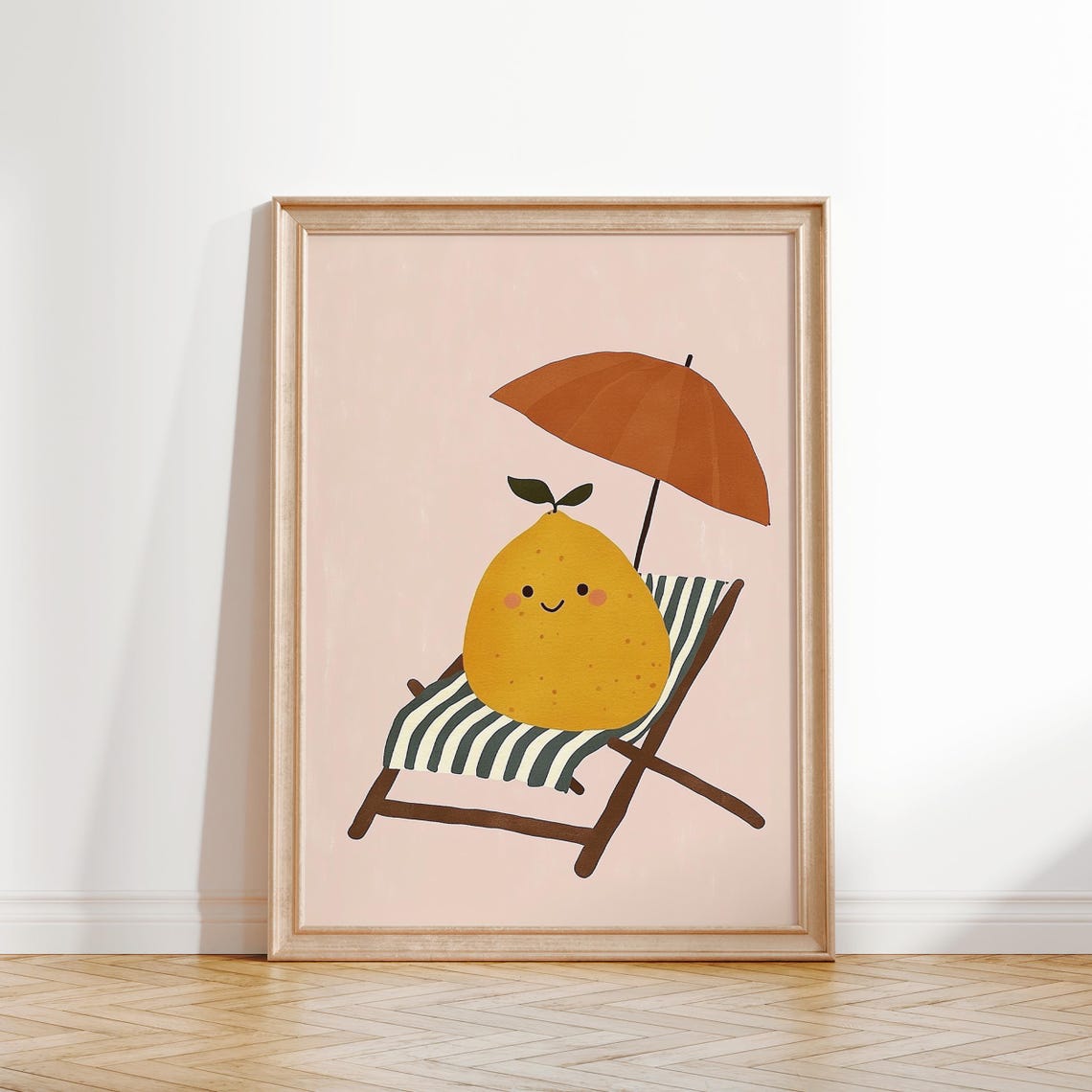 Citrus Summer Art Print Modern Kitchen Decor Lemon Wall Art - Image 4