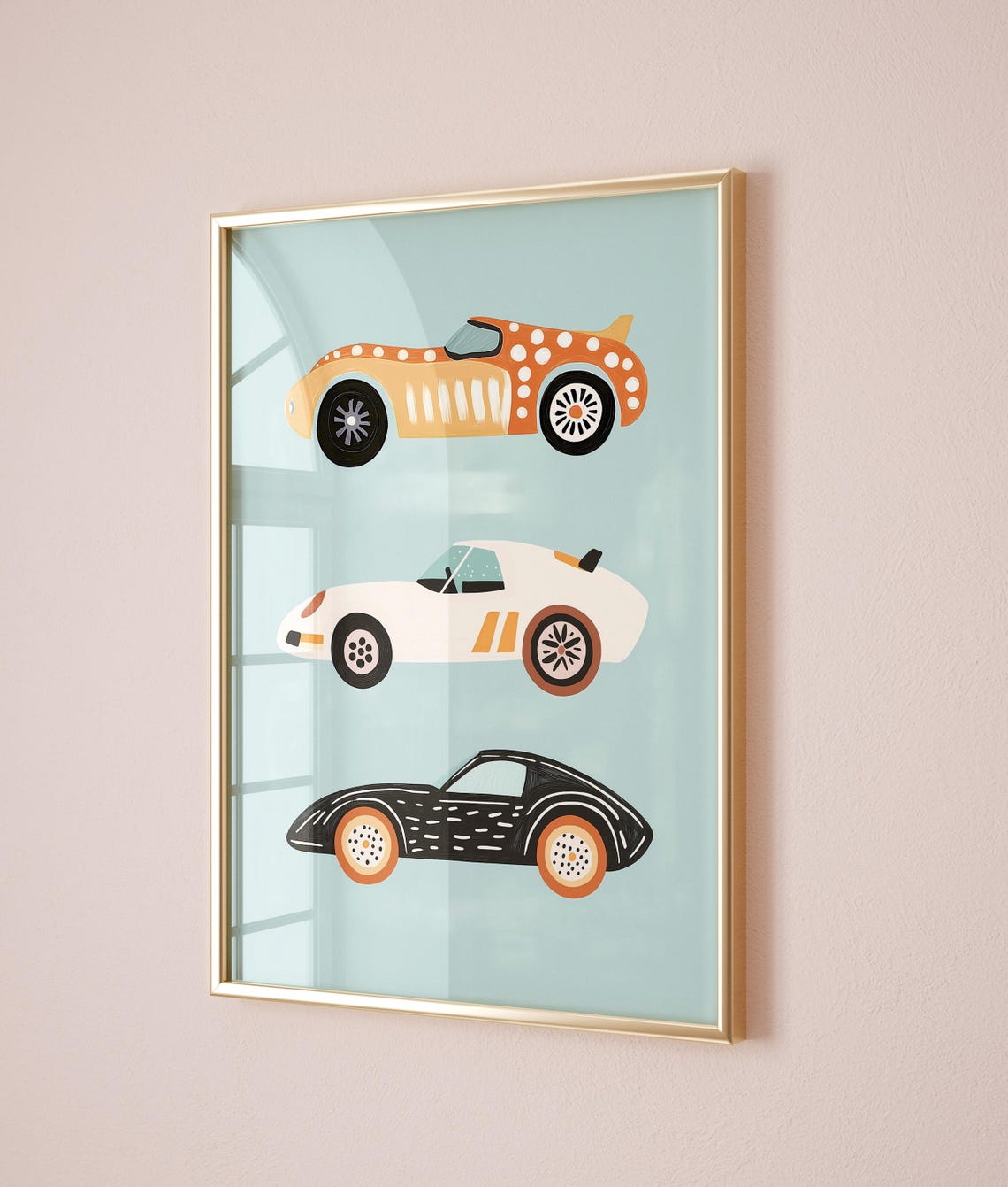 Race Car Wall Art Kids Room Car Print Playroom Car Poster Boys Room Decor Gender Neutral Nursery Art Toddler Room Race Car Poster