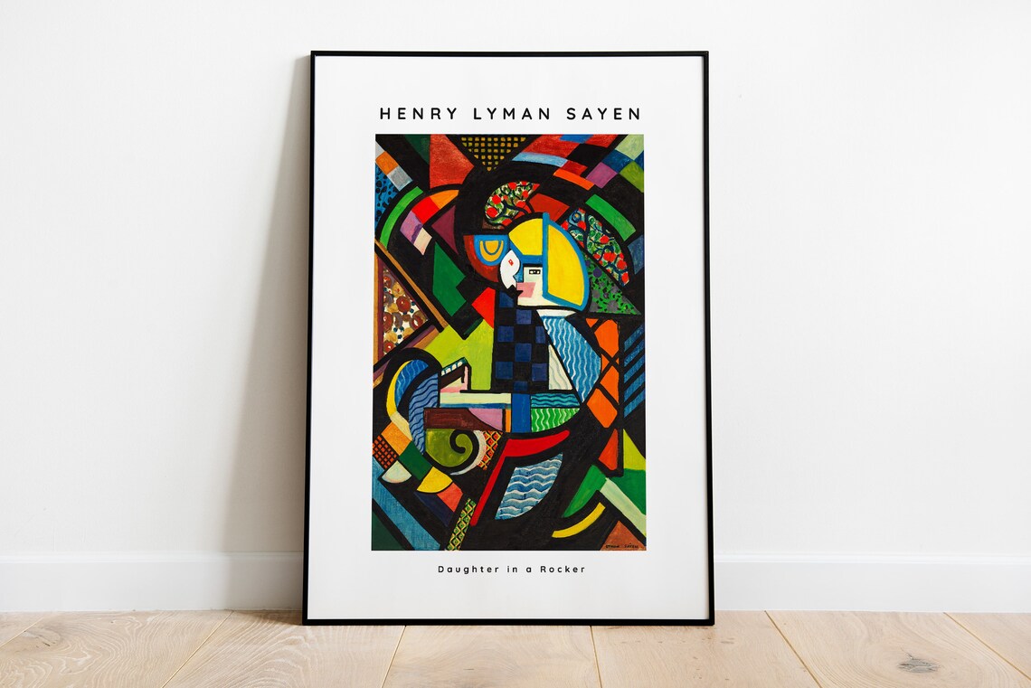 Henry Lyman Sayen Daughter in a Rocker Modern Cubist Art Print