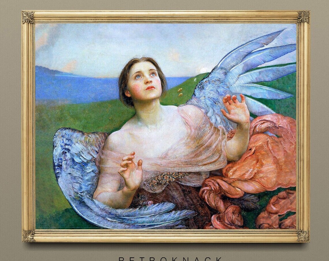 Angel Painting Wall Art Religious Art Spiritual Decor Pt18 - Image 3