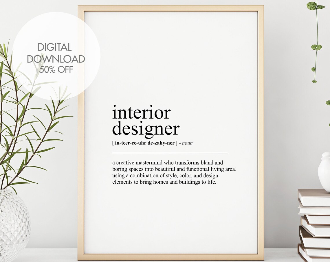 Interior Designer Funny Definition Art Print
