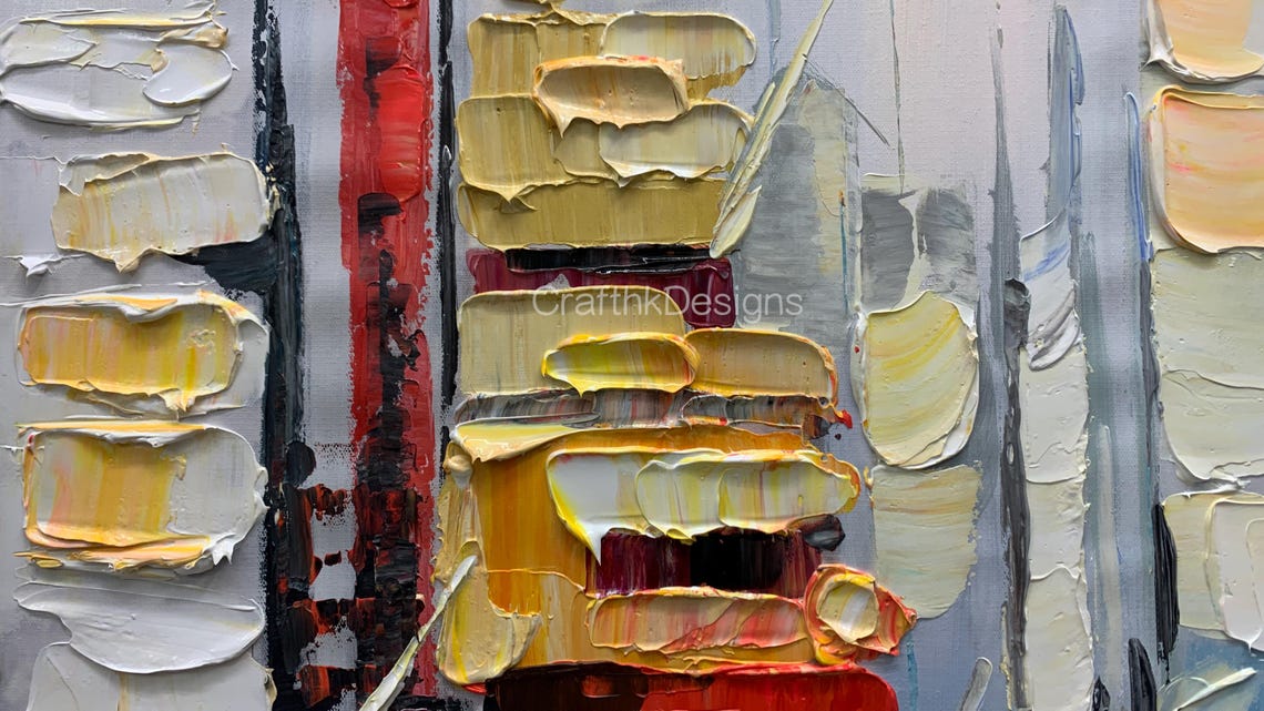 Abstract City Skyline Sunset Reflections Modern Urban Art Poster - Image 3