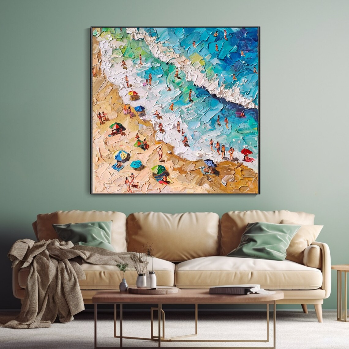Seaside Oil-Painting Beach Coastal Travel Poster - Image 2