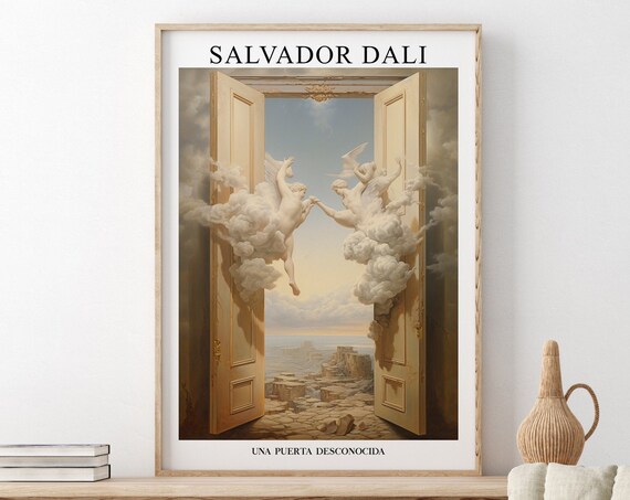 Salvador Dali Una Puerta Desconocida Open Door Cherub Poster