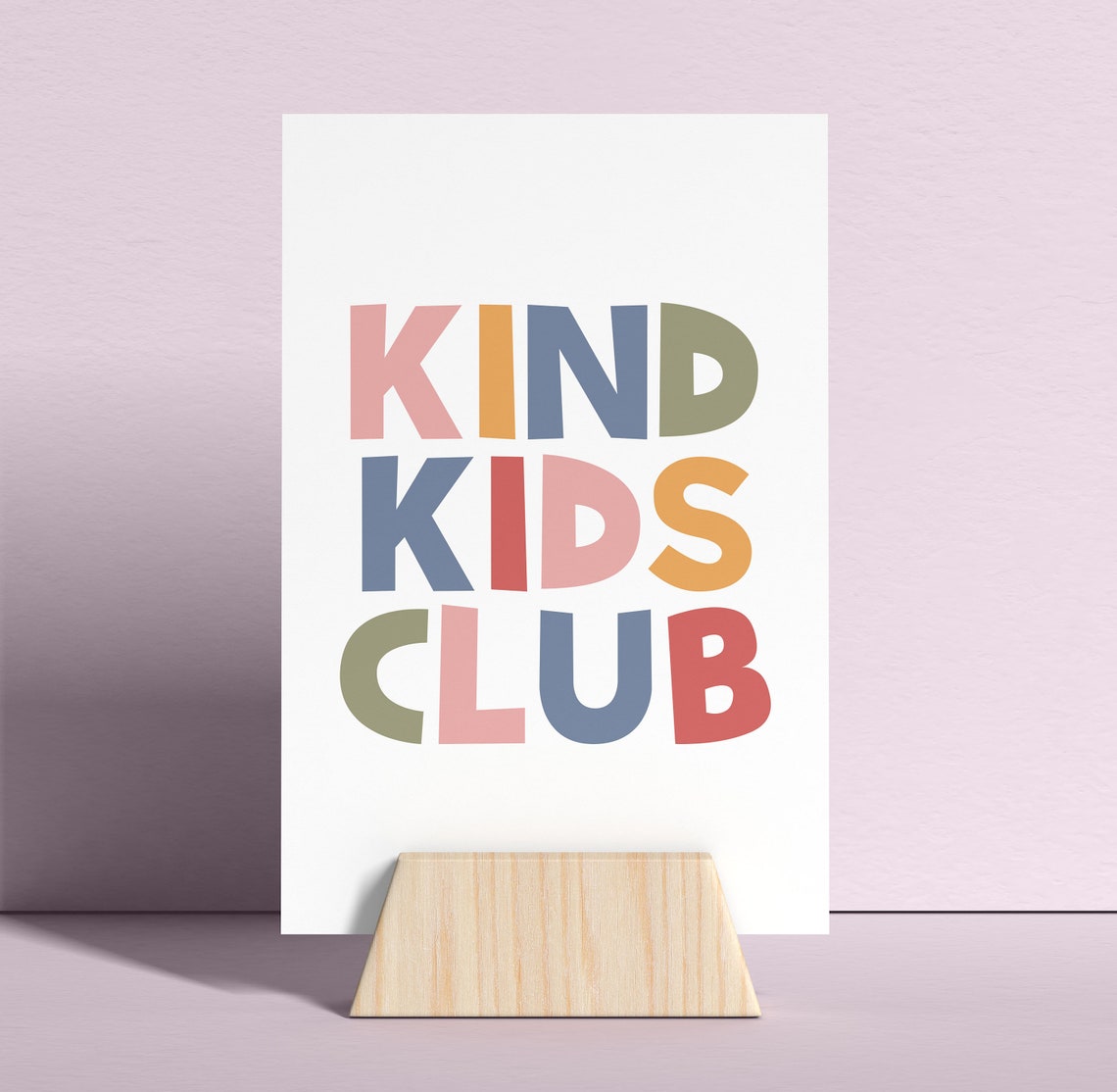 Kind Kids Club Colorful Playful Classroom Kids Quote Art Poster - Image 2