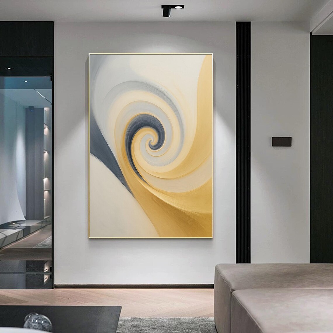 Abstract Painting, Minimalist Neutral Modern Artwork - Image 4