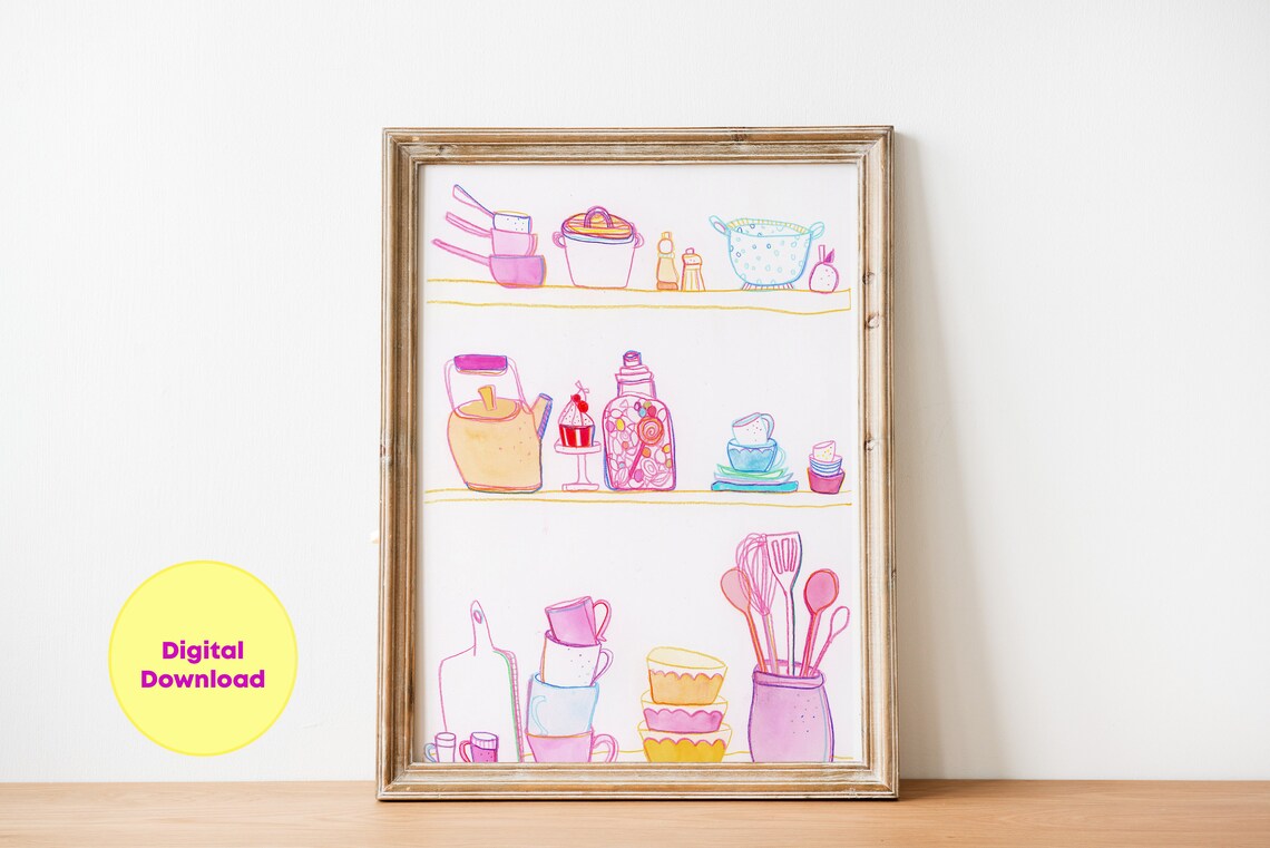Kitchen Print - Food Illustration Wall Art