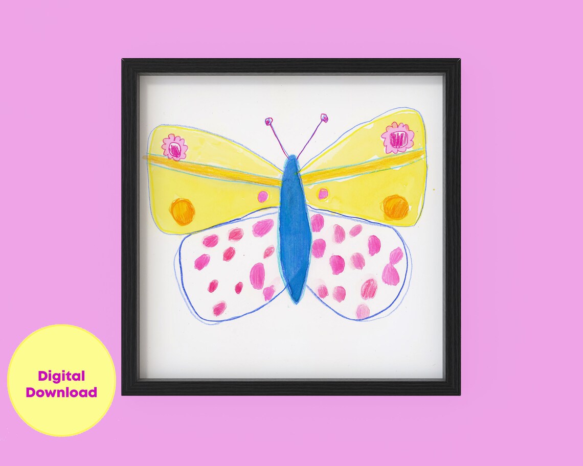 Butterfly Nursery Decor, Watercolor Illustration