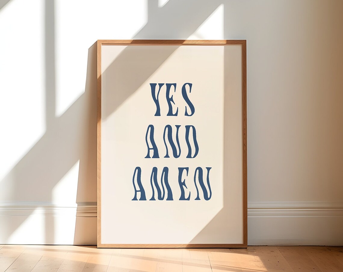 Yes And Amen Minimalist Christian Scripture Art Print