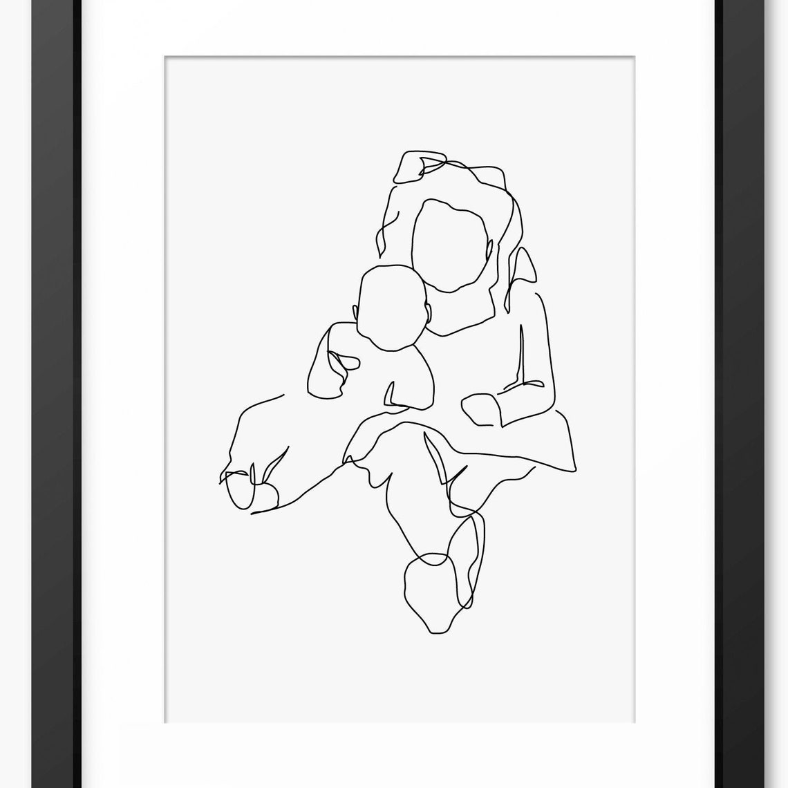 Nursery Print Brother And Sister Print New Baby Gift Big Sister Gift Nursery Art Children Portrait Family Illustration Line Art Drawing
