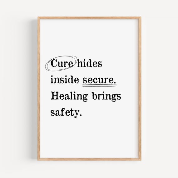 Healing Quotes Art Hidden Message Print Black And White Minimalist Poster Motivational Quote Modern Wall Home Decor