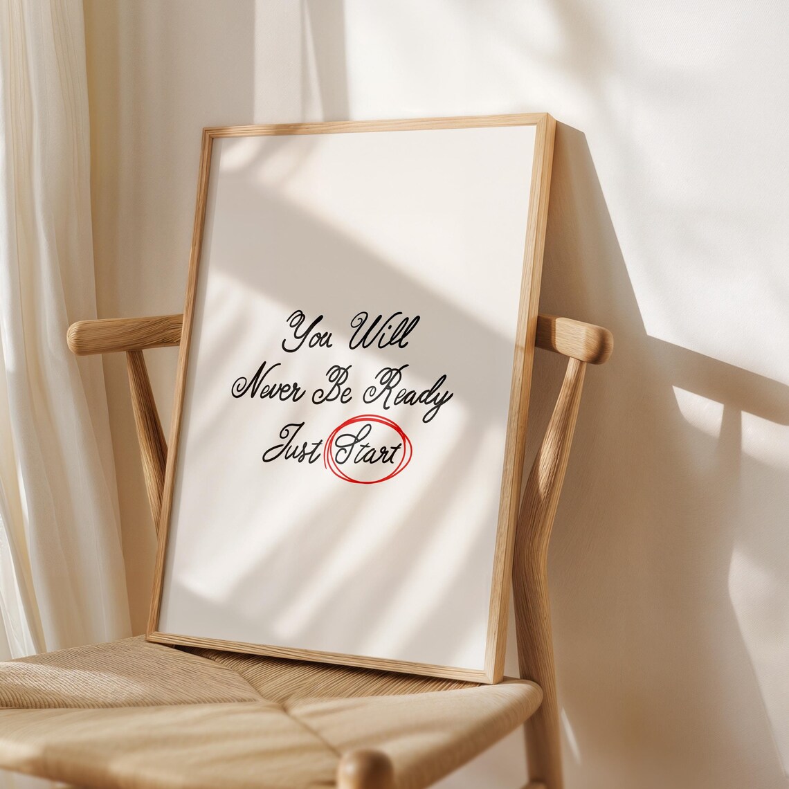 Motivational Quote Inspirational Print Poster Decor Start Now