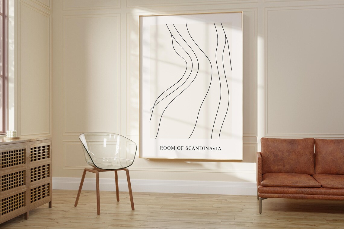 Minimalist Line Art Scandinavian Wall Decor - Image 2