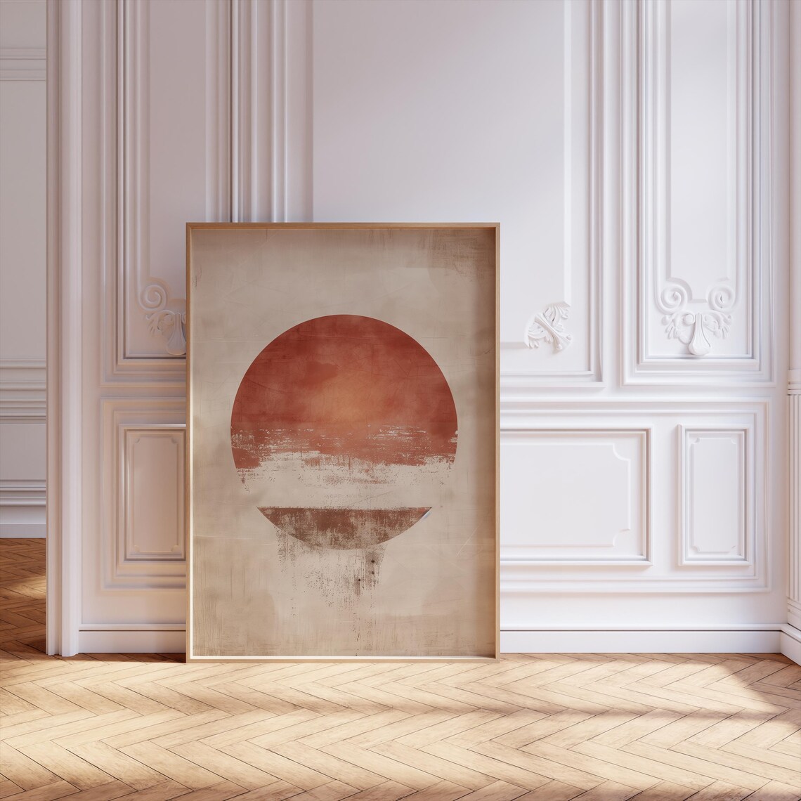 Neutral Japandi Abstract, Minimalist Art Print