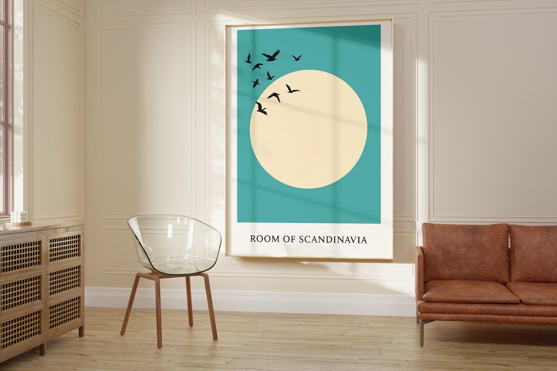 Japandi Neutral Wall Art, Japanese Bird Silhouettes - Image 2