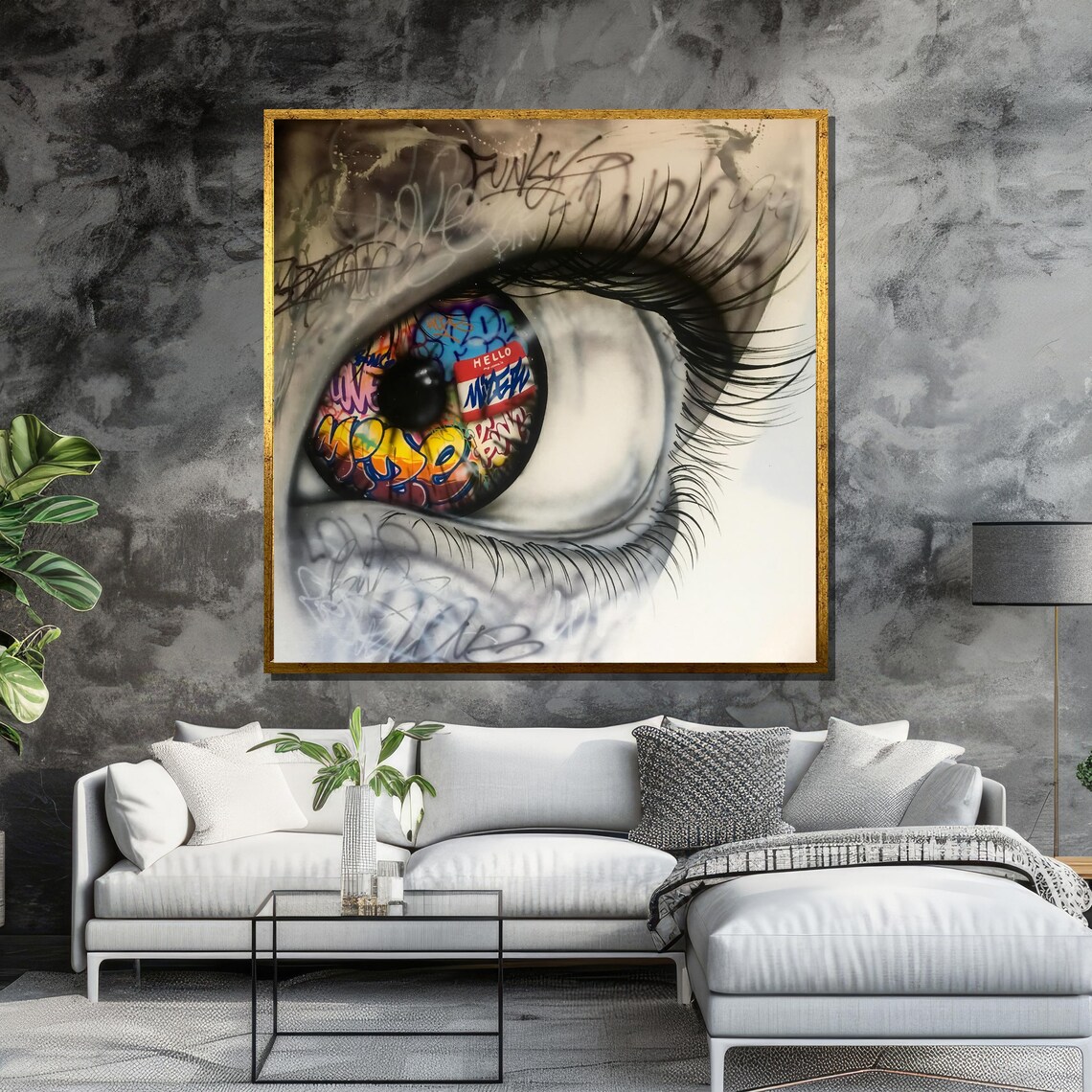 Graffiti Eye Street Art Bold Urban Poster for Modern Loft Decor - Image 6