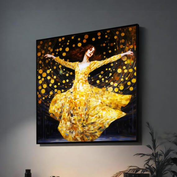 Abstract Ballerina Painting Modern Colorful Dance Themed Wall Art Home Decor