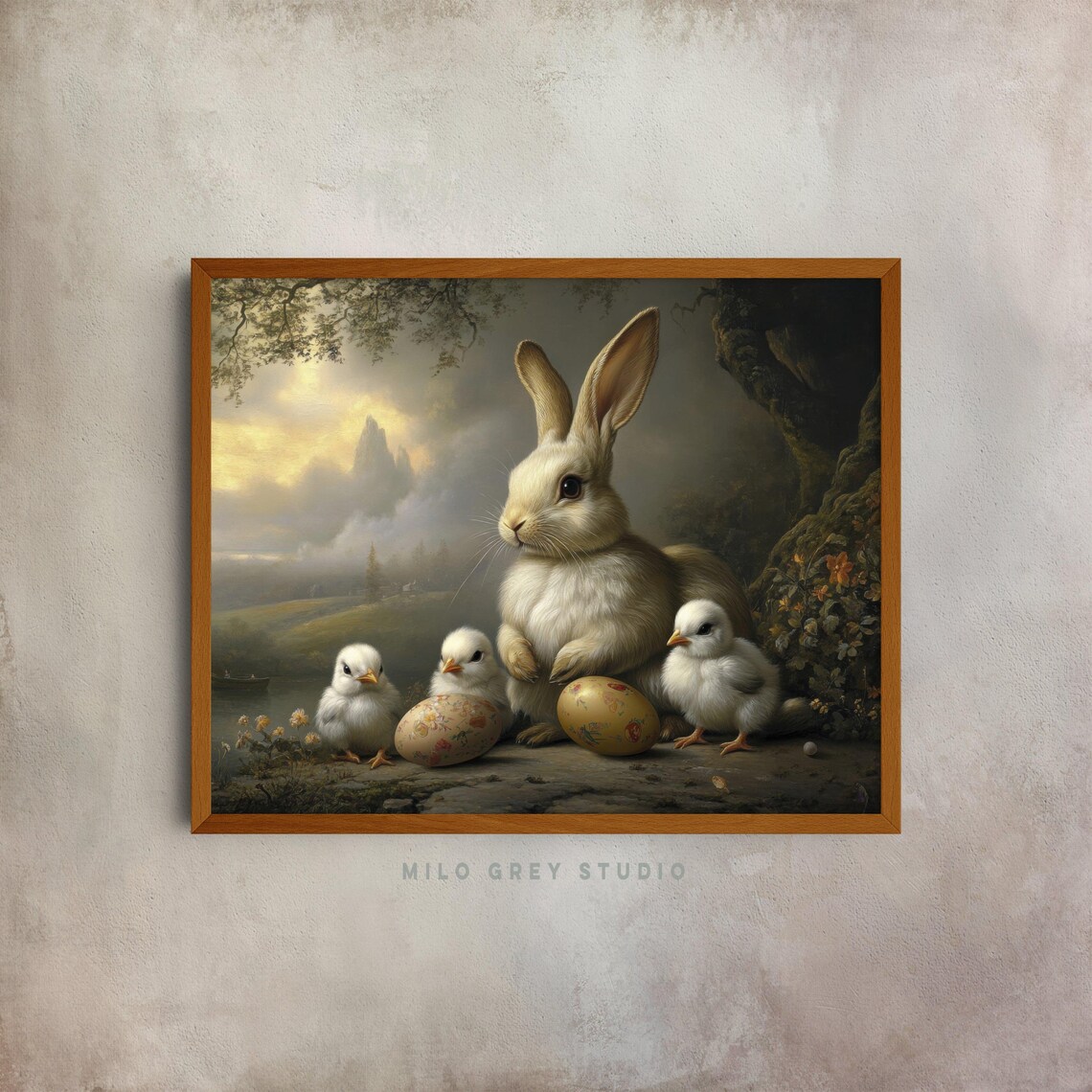 Cute Easter Bunny, Spring Chick Nursery Decor