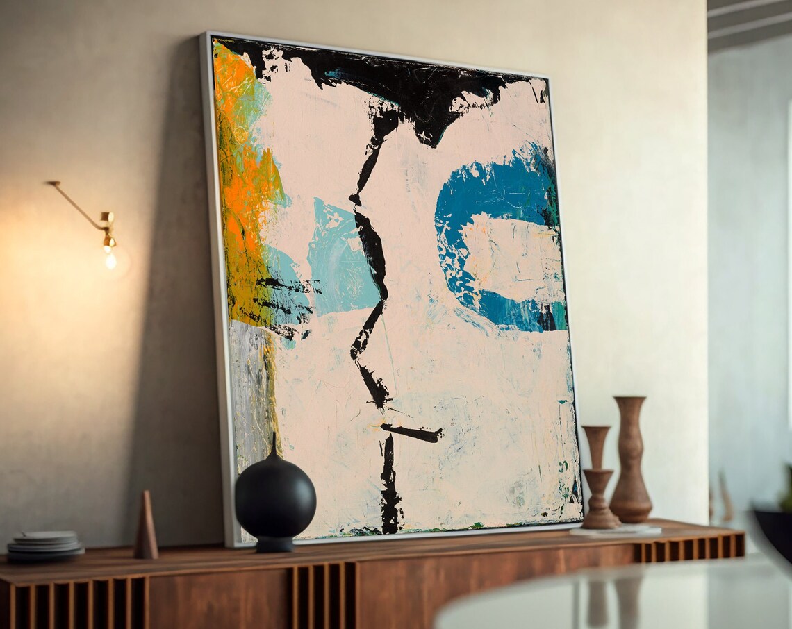 Ron Deri Abstract Face Painting, Modern Art Print