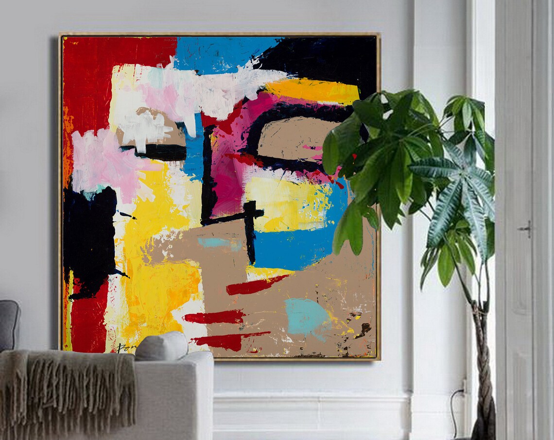 Disturbia Abstract Face Painting by Ron Deri, Art Print - Image 4