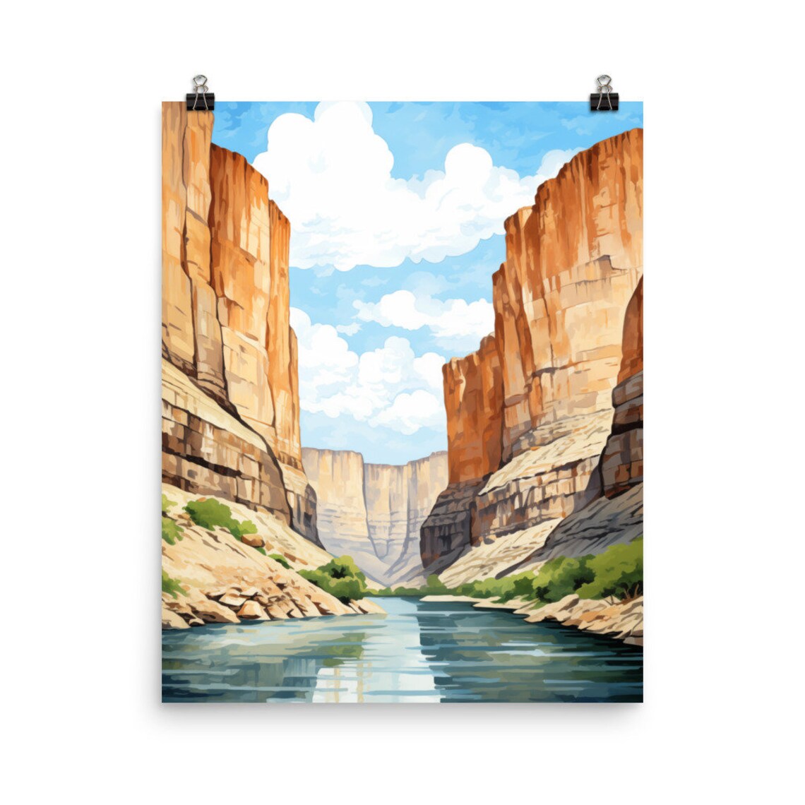 Big Bend National Park Watercolor Art Print, Texas