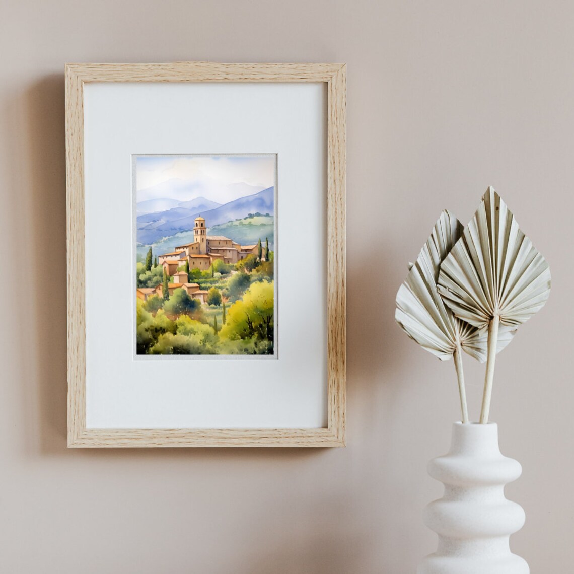 Ainsa Watercolor Travel Poster, Medieval Huesca - Image 2