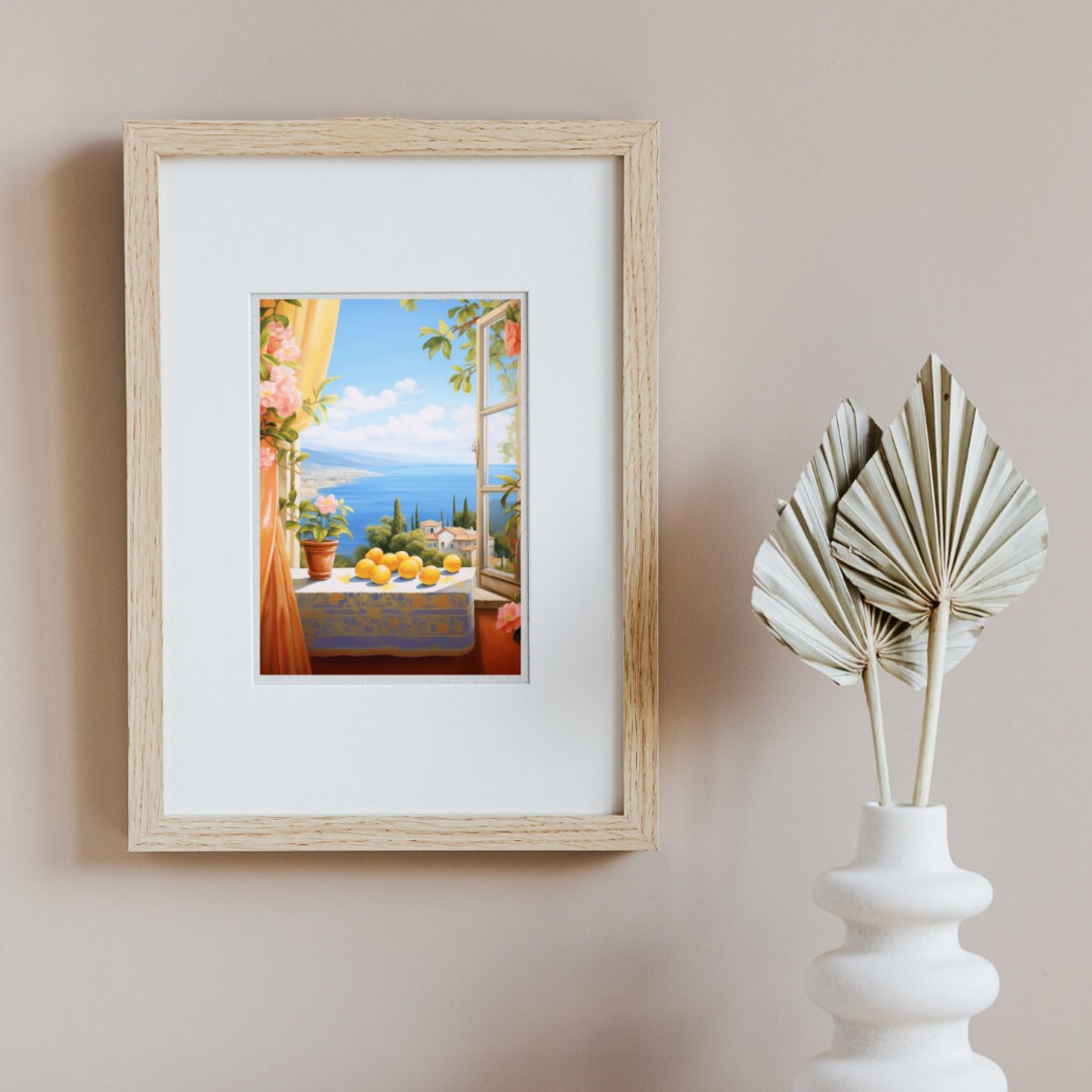 Valencia Watercolor Travel Poster, Lemon City View - Image 2