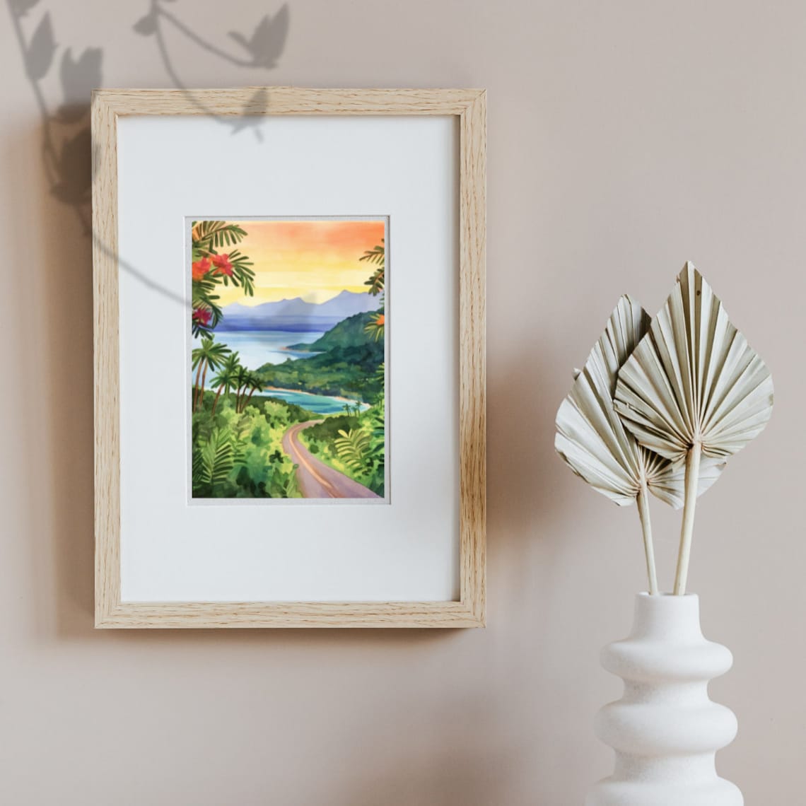 Road To Hana Maui Hawaii Travel Poster, Coastal Watercolor - Image 3