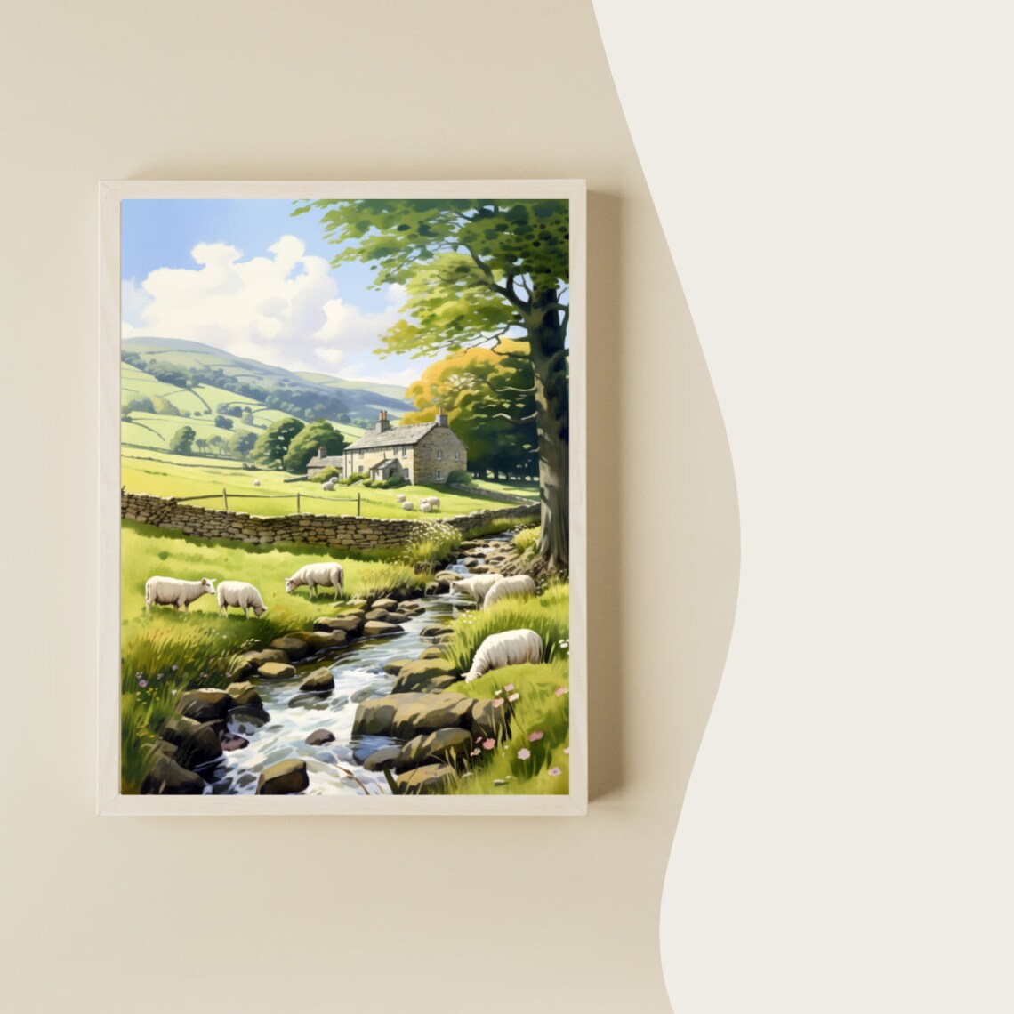 Yorkshire Dales Watercolor Travel Poster, England - Image 2