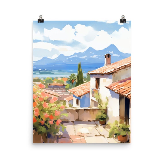 Cordoba Watercolor Print Argentina Gift Sierra Chicas South America Art Rural Crdoba Countryside Decor Argentine Poster