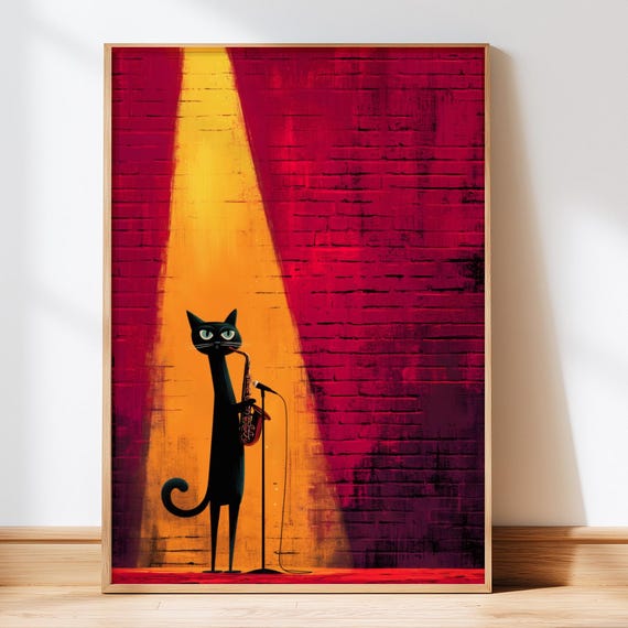 Cool Cat With A Trumpet Jazz Club Poster