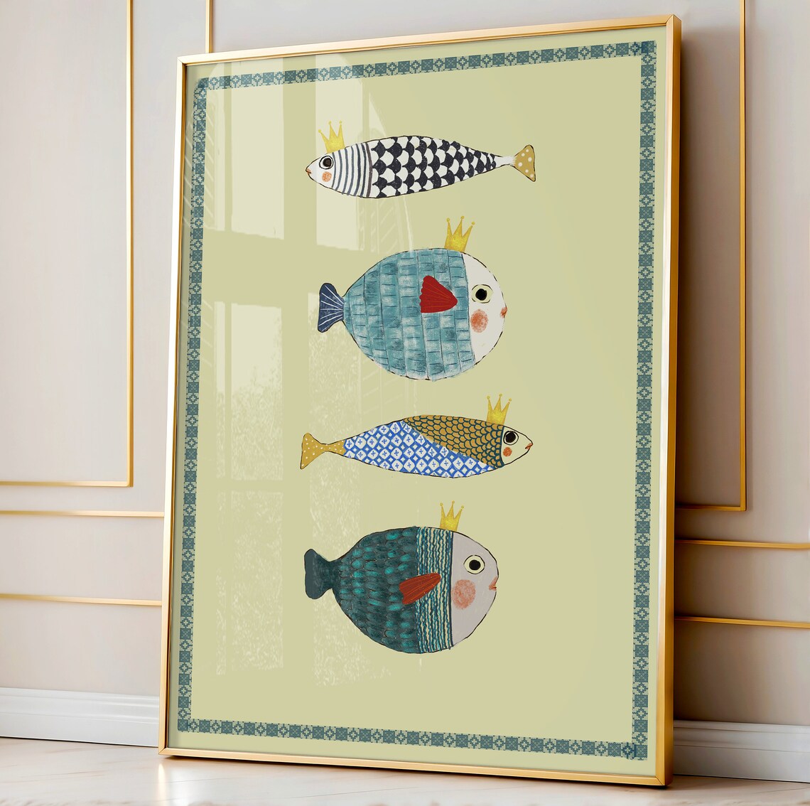 Colorful Fish Art Prints, Nursery Wall Art Print - Image 3