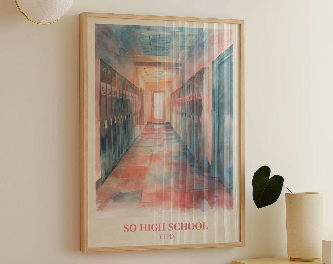 So High School Music Wall Art, Girly Watercolour