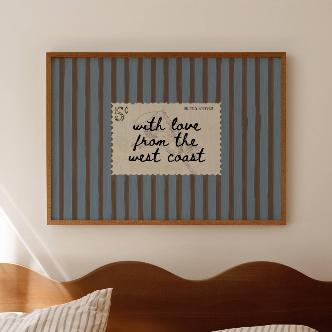 With Love From The West Coast Vintage Postage Stamp Quote Poster