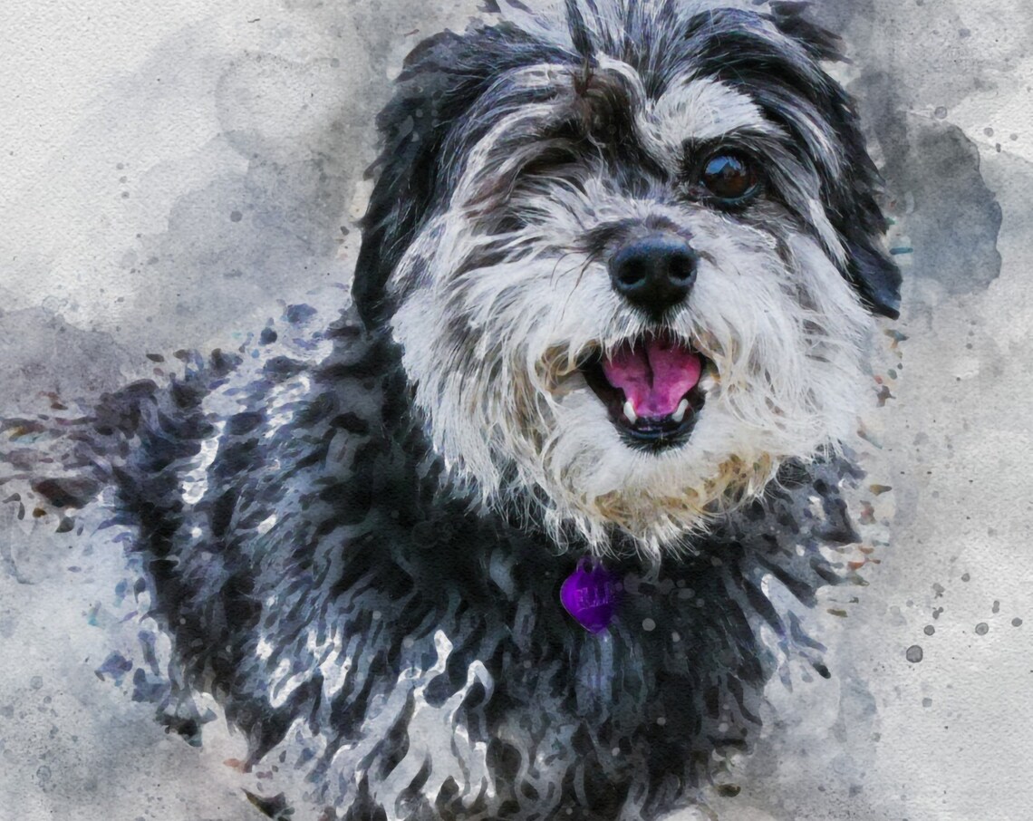 Personalised Pet Portrait Watercolour Portrait Print