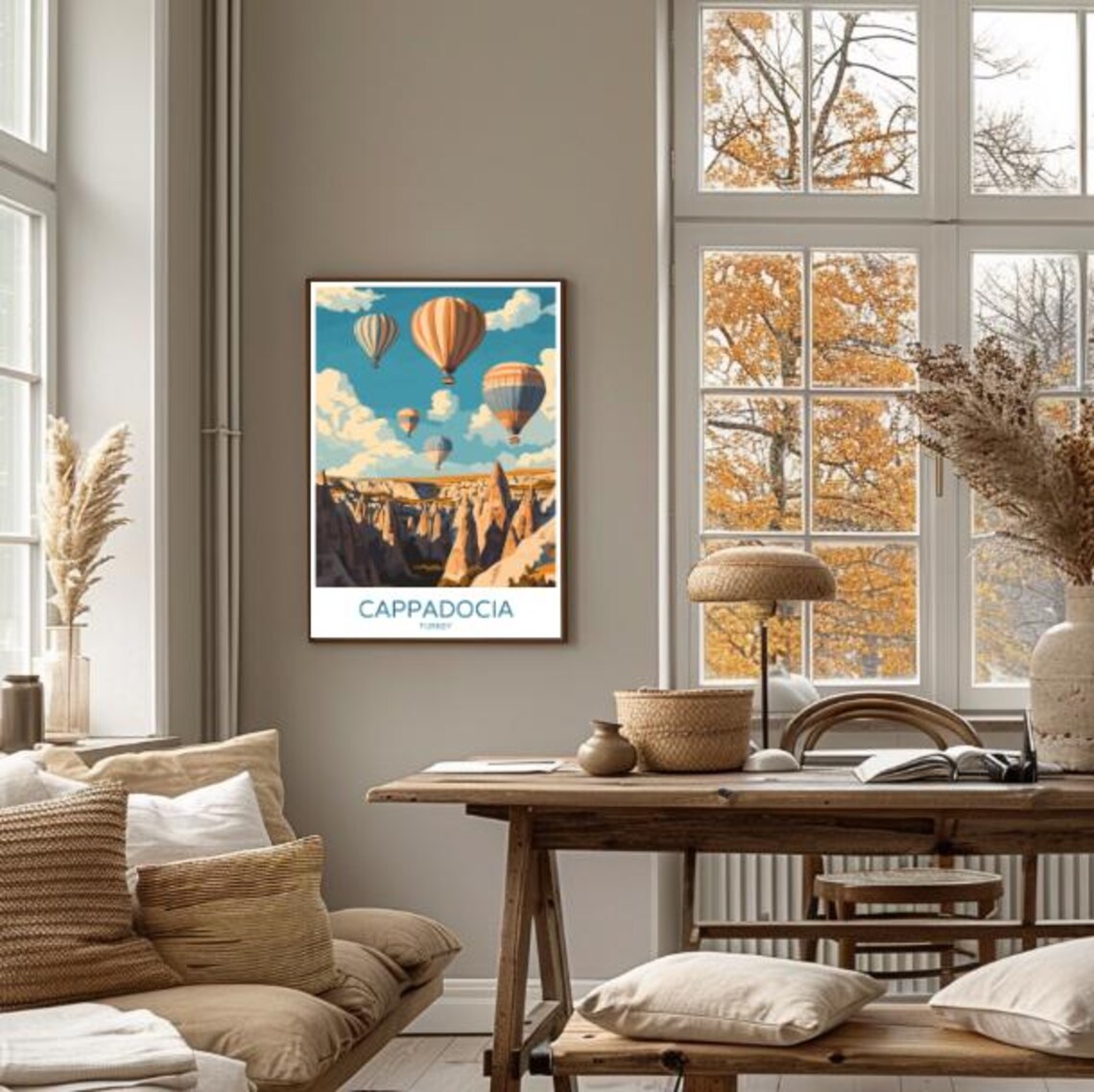 Cappadocia Turkey Hot Air Balloons Over Fairy Chimney Valley Poster - Image 4