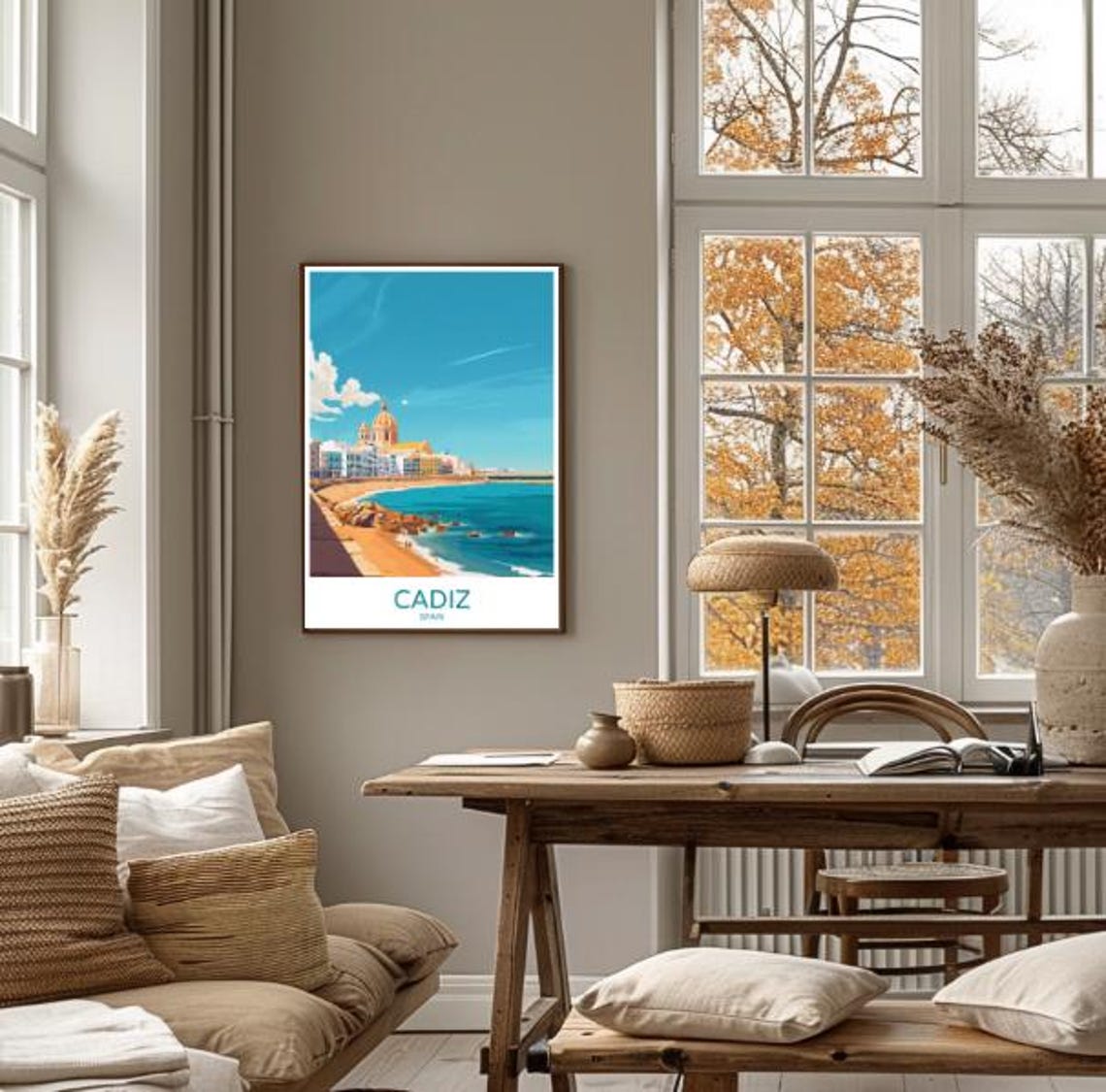Cadiz Spain Travel Poster Scenic Wall Art Of Coastal City And Historic Landmarks Spanish Coastline Print European Decor Travel Gift - Image 4