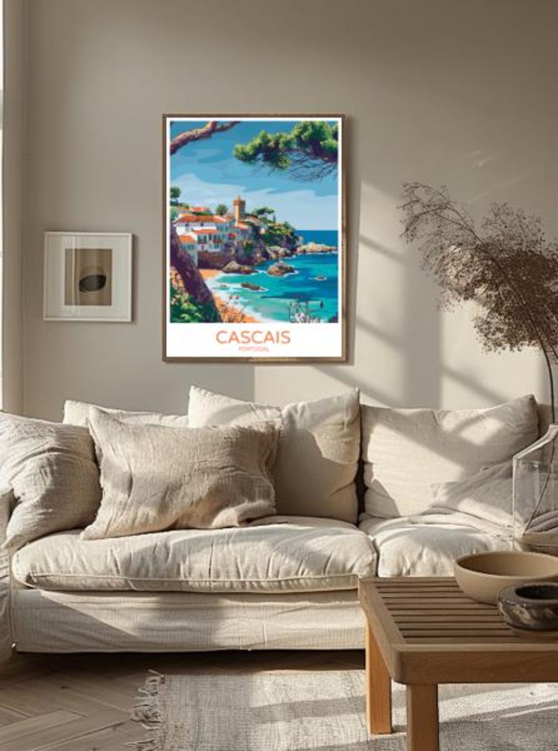 Cascais Portugal Travel Poster Scenic Wall Art Of Portuguese Coast Beach Town Print Coastal Decor European Landscape Gift Idea - Image 2